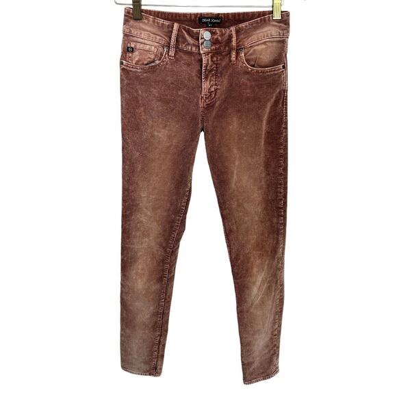 Dear John Gisele High Waisted Skinny Corduroy Jeans Pants Sz 27 Tea Rose Stretch - Picture 2 of 7